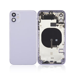 Back Housing with Simtray / Charging port & Small Parts For IPhone 11 Purple - MT Tech