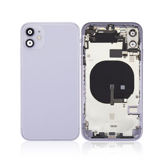 Back Housing with Simtray / Charging port & Small Parts For IPhone 11 Purple - MT Tech