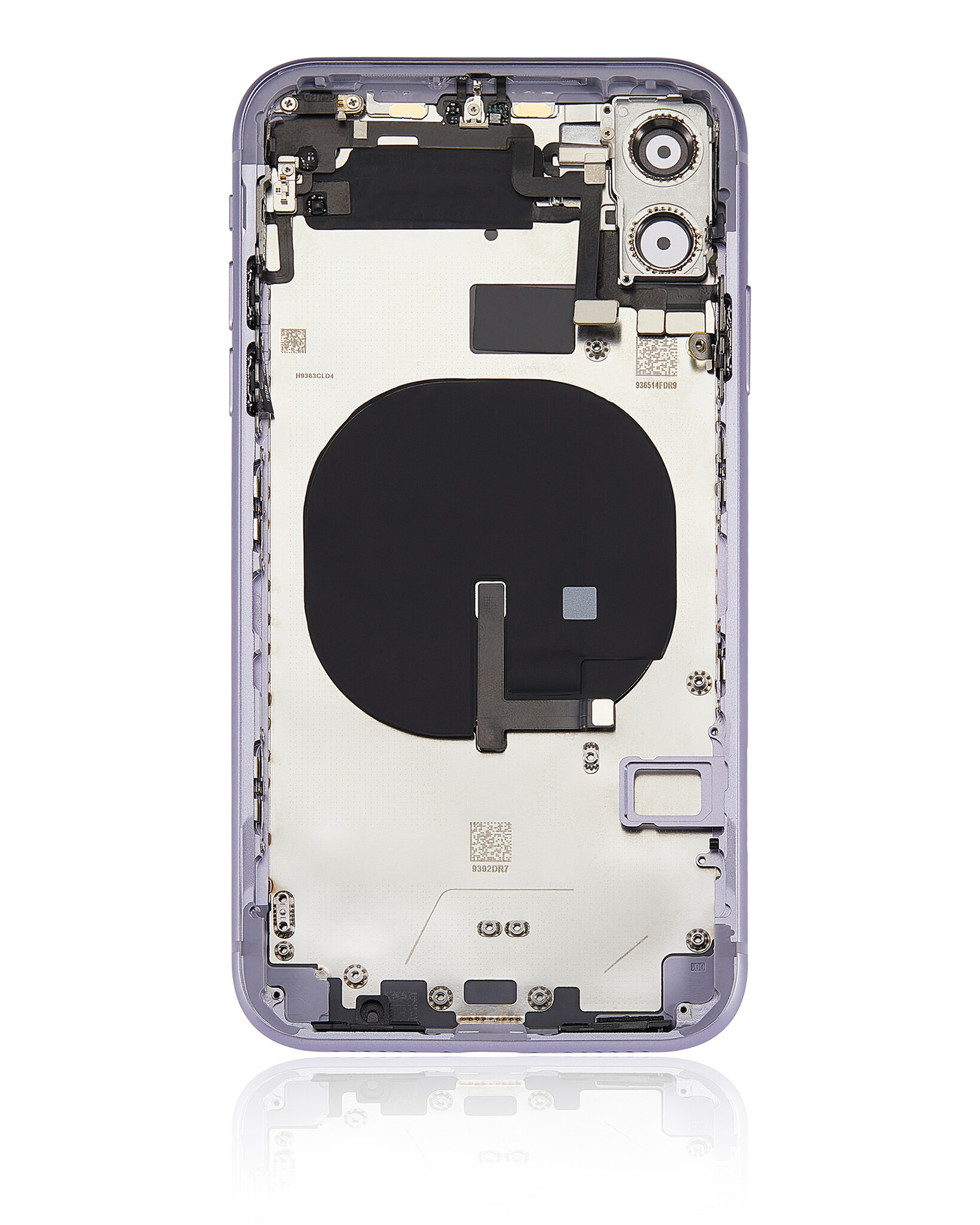 Back Housing with Simtray / Charging port & Small Parts For IPhone 11 Purple - MT Tech, foto 3 van 4