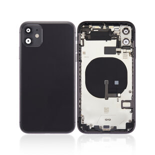 Back Housing with Simtray / Charging port & Small Parts For IPhone 11 Black - MT Tech