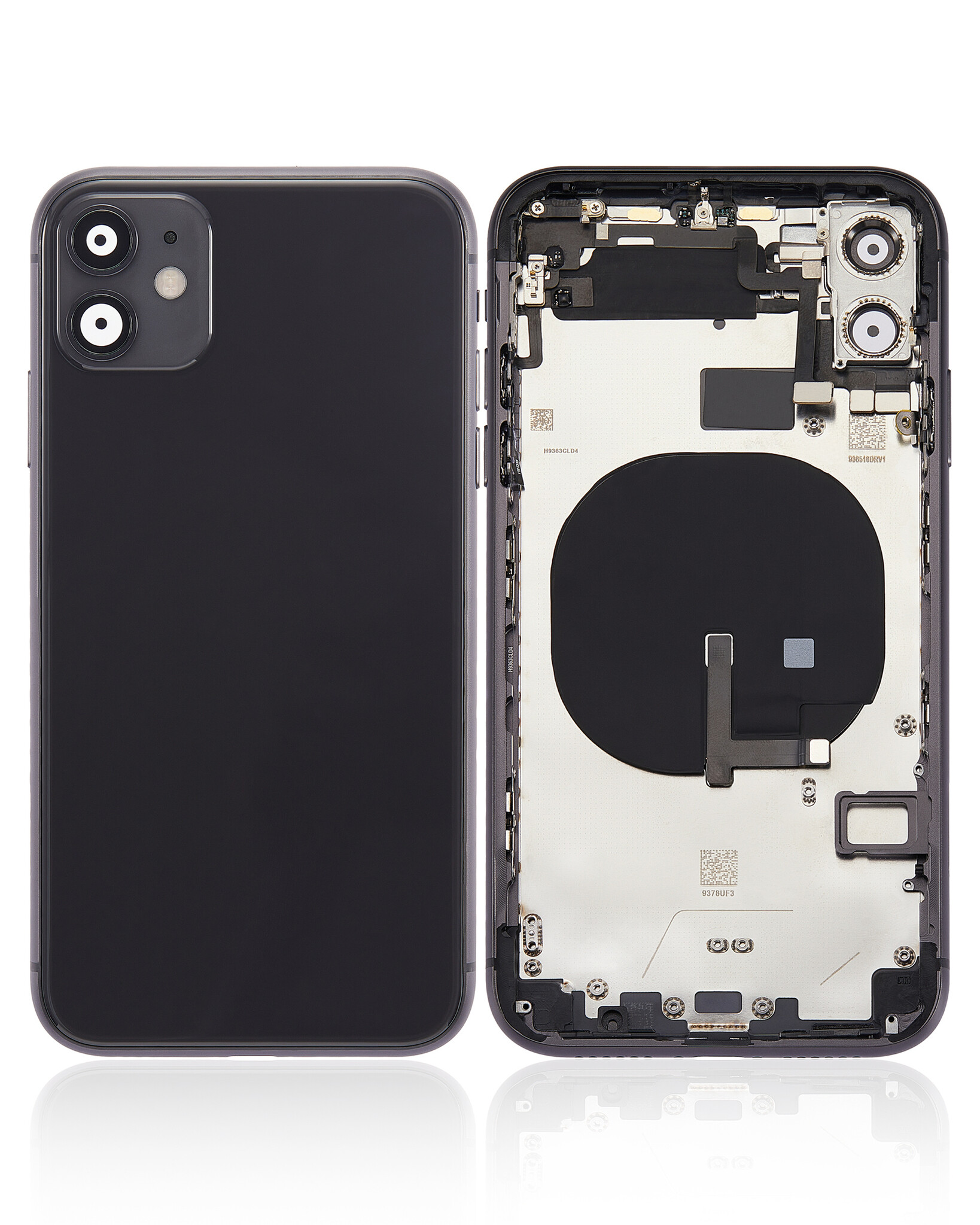Back Housing with Simtray / Charging port & Small Parts For IPhone 11 Black - MT Tech