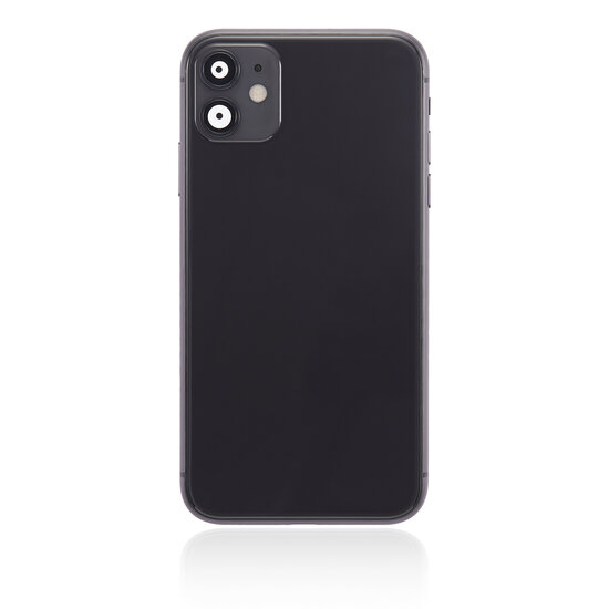 Back Housing with Simtray / Charging port & Small Parts For IPhone 11 Black - MT Tech