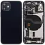 Back Housing with Simtray / Charging port & Small Parts For IPhone 12 Black - MT Tech