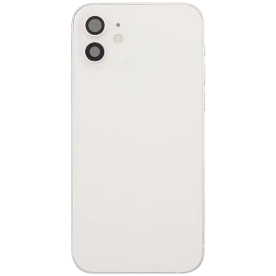 Back Housing with Simtray / Charging port & Small Parts For IPhone 12 White - MT Tech