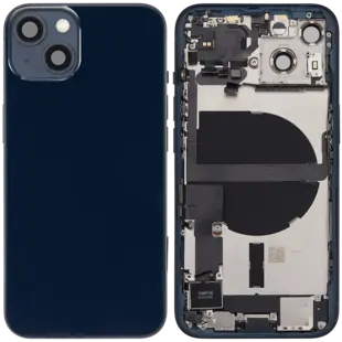 Back Housing with Simtray / Charging port & Small Parts For IPhone 13 Black / Midnight - MT Tech