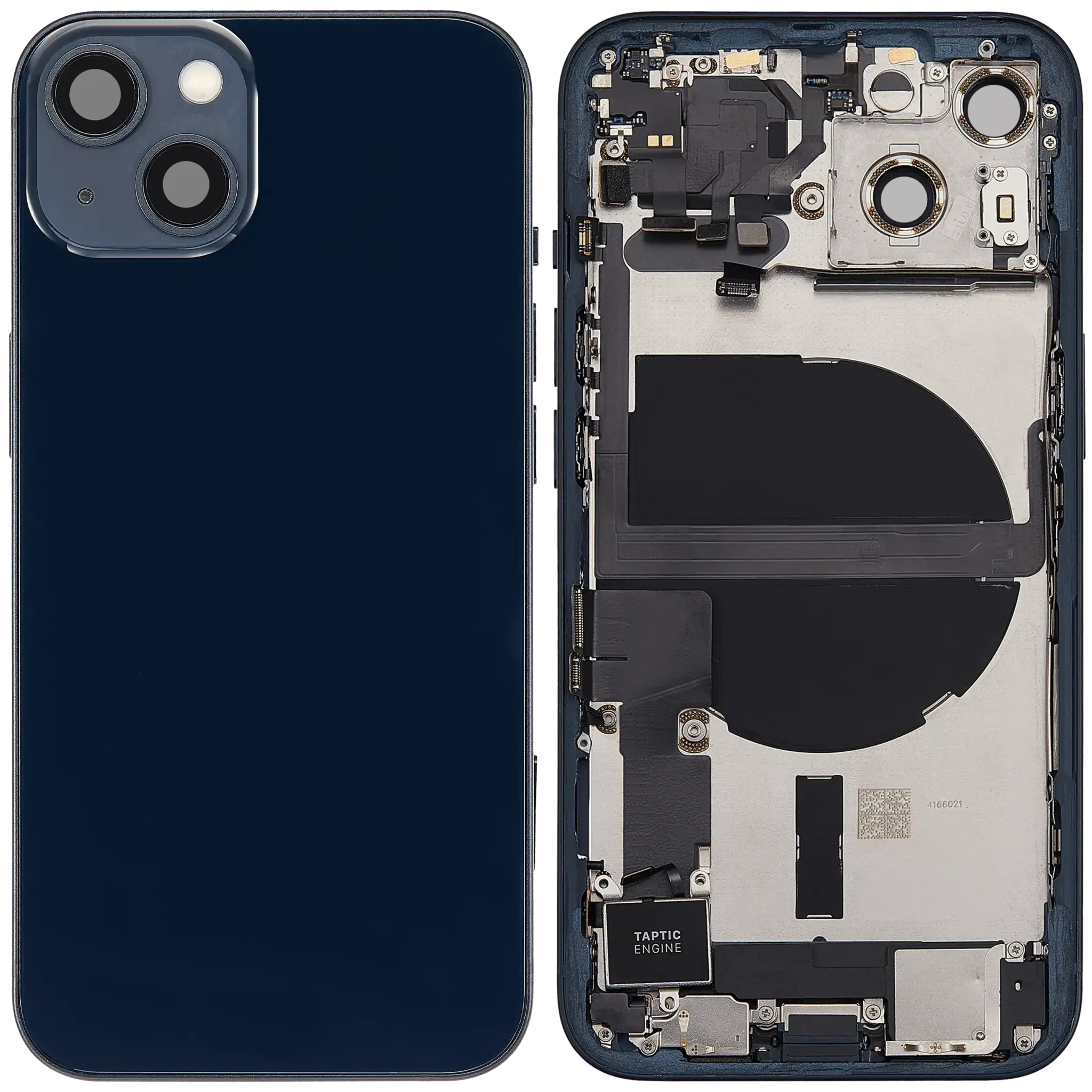 Back Housing with Simtray / Charging port & Small Parts For IPhone 13 Black / Midnight - MT Tech
