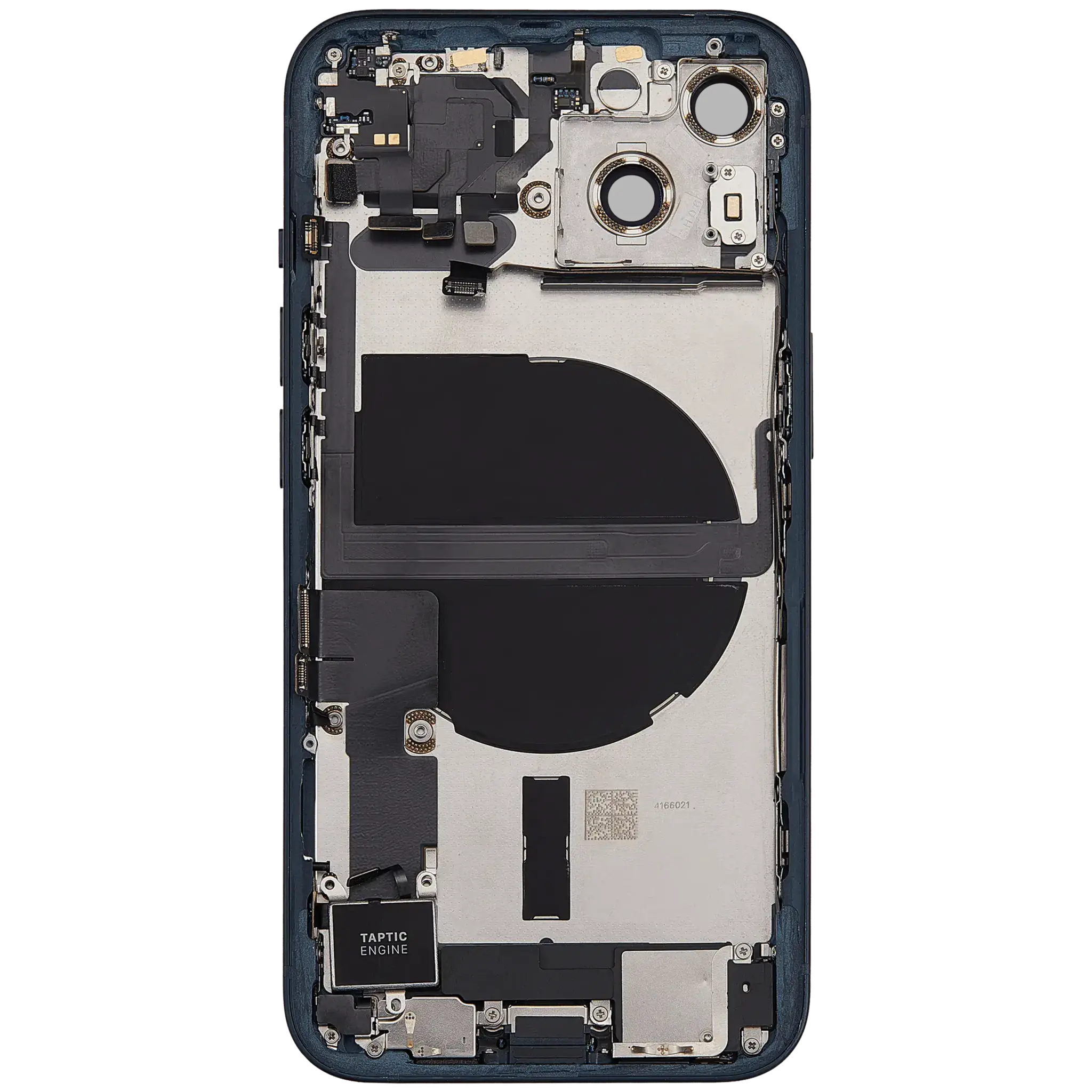 Back Housing with Simtray / Charging port & Small Parts For IPhone 13 Black / Midnight - MT Tech, foto 3 van 4