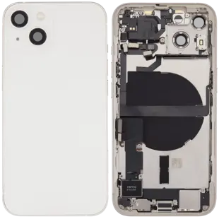 Back Housing with Simtray / Charging port & Small Parts For IPhone 13 White / Starlight - MT Tech