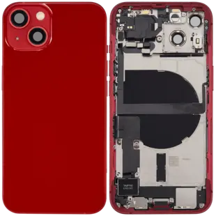 Back Housing with Simtray / Charging port & Small Parts For IPhone 13 Red - MT Tech