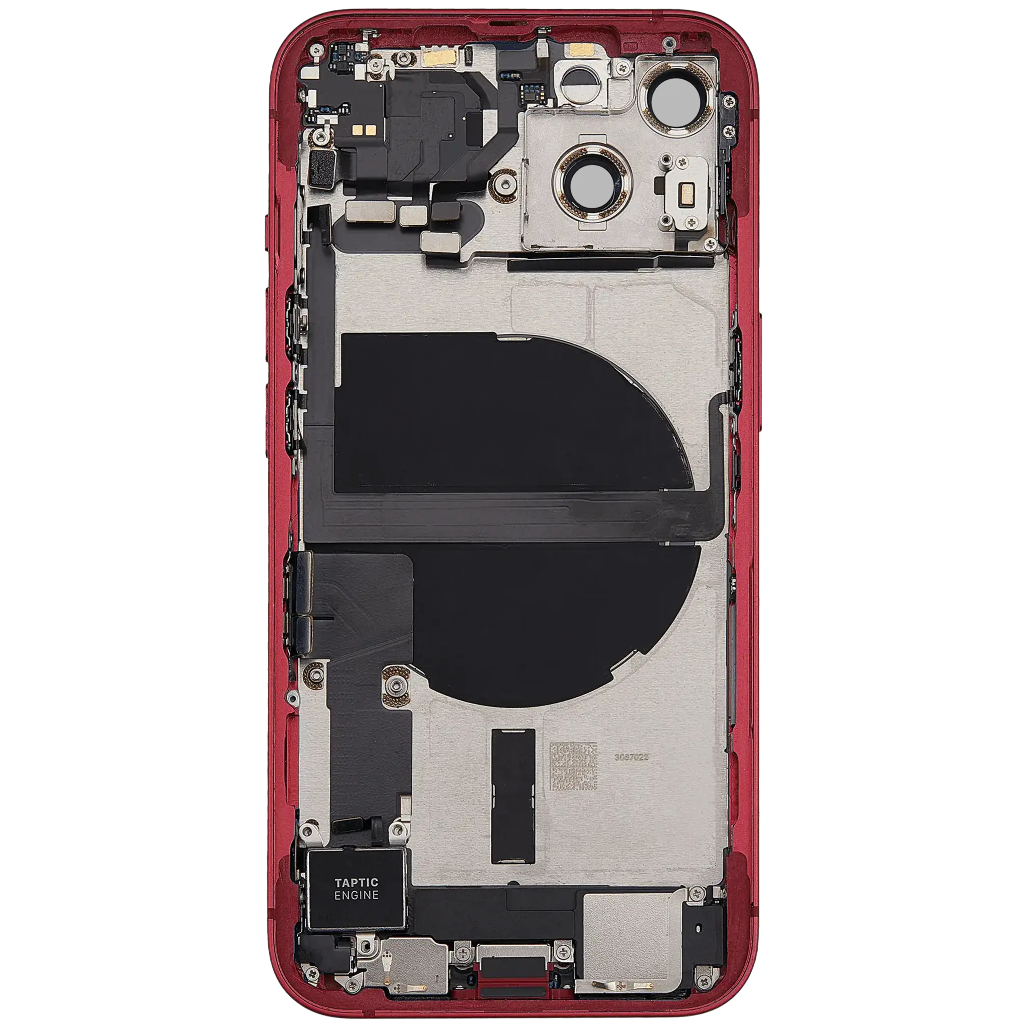 Back Housing with Simtray / Charging port & Small Parts For IPhone 13 Red - MT Tech, foto 3 van 4