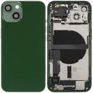 Back Housing with Simtray / Charging port & Small Parts For IPhone 13 Green - MT Tech