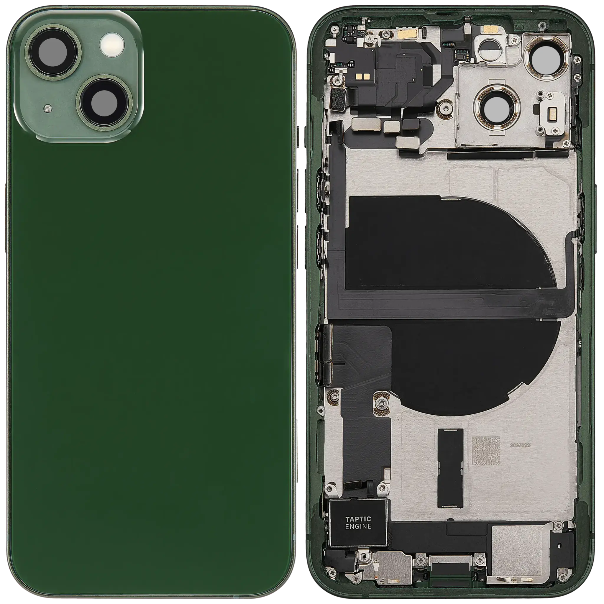 Back Housing with Simtray / Charging port & Small Parts For IPhone 13 Green - MT Tech