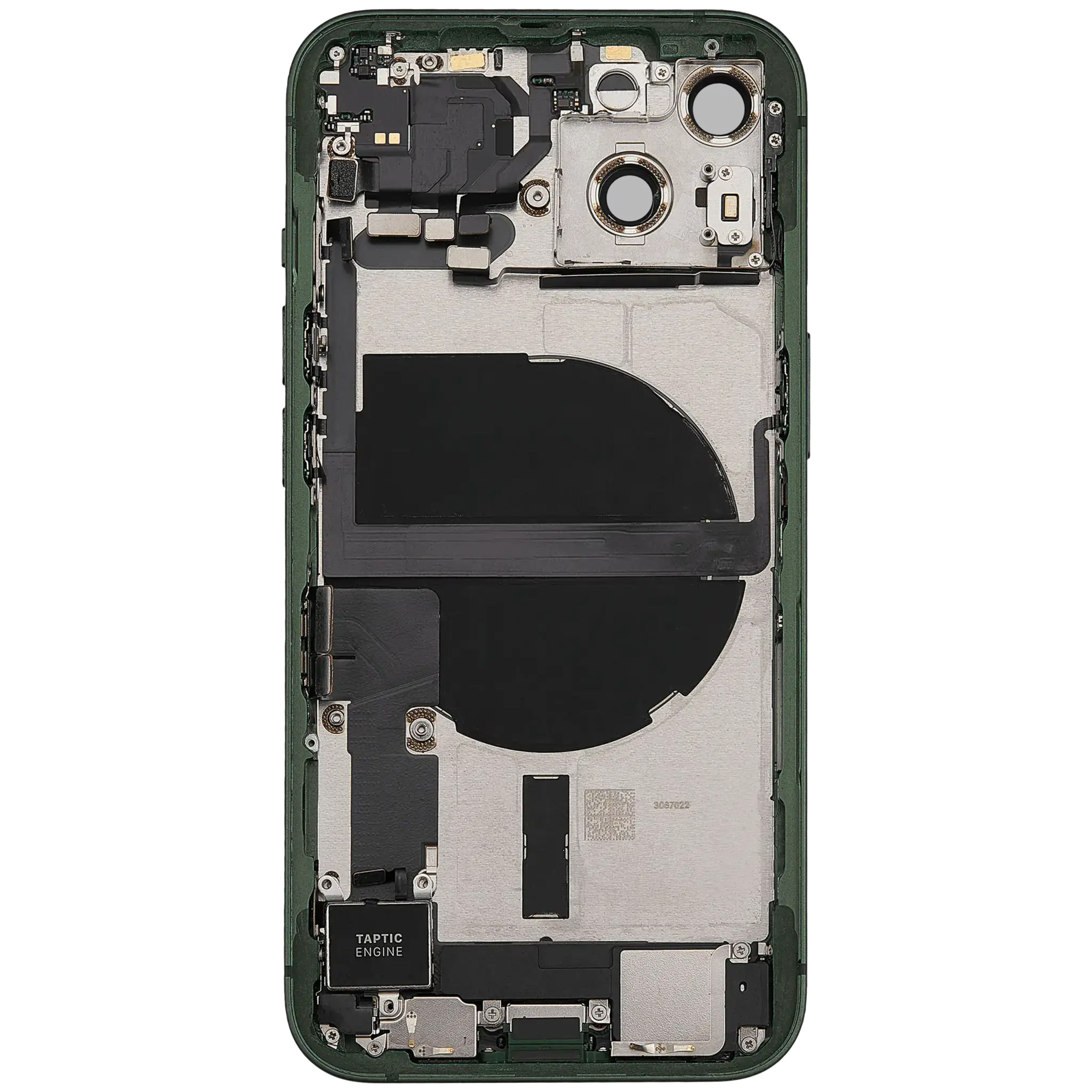Back Housing with Simtray / Charging port & Small Parts For IPhone 13 Green - MT Tech, foto 3 van 4