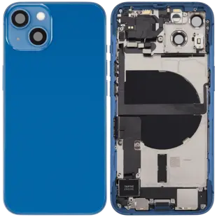 Back Housing with Simtray / Charging port & Small Parts For IPhone 13 Blue - MT Tech