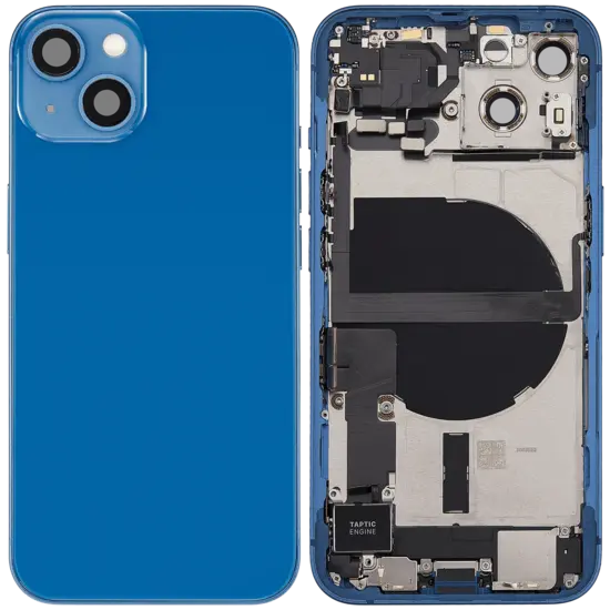 Back Housing with Simtray / Charging port & Small Parts For IPhone 13 Blue - MT Tech