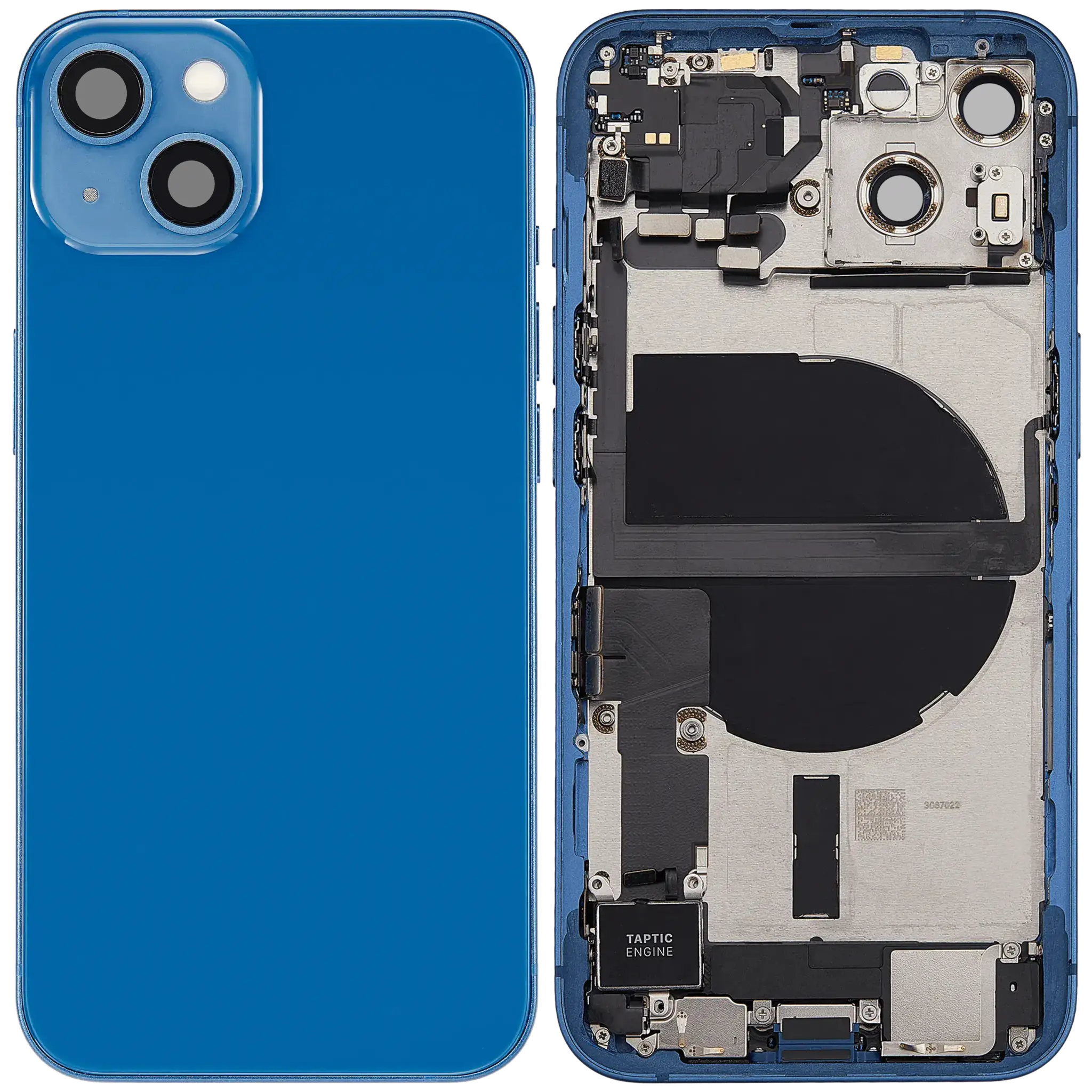 Back Housing with Simtray / Charging port & Small Parts For IPhone 13 Blue - MT Tech