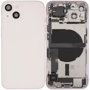 Back Housing with Simtray / Charging port & Small Parts For IPhone 13 Pink - MT Tech