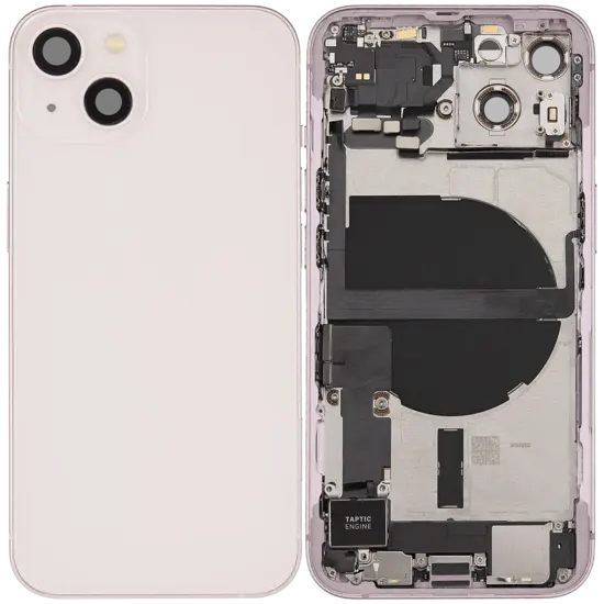 Back Housing with Simtray / Charging port & Small Parts For IPhone 13 Pink - MT Tech