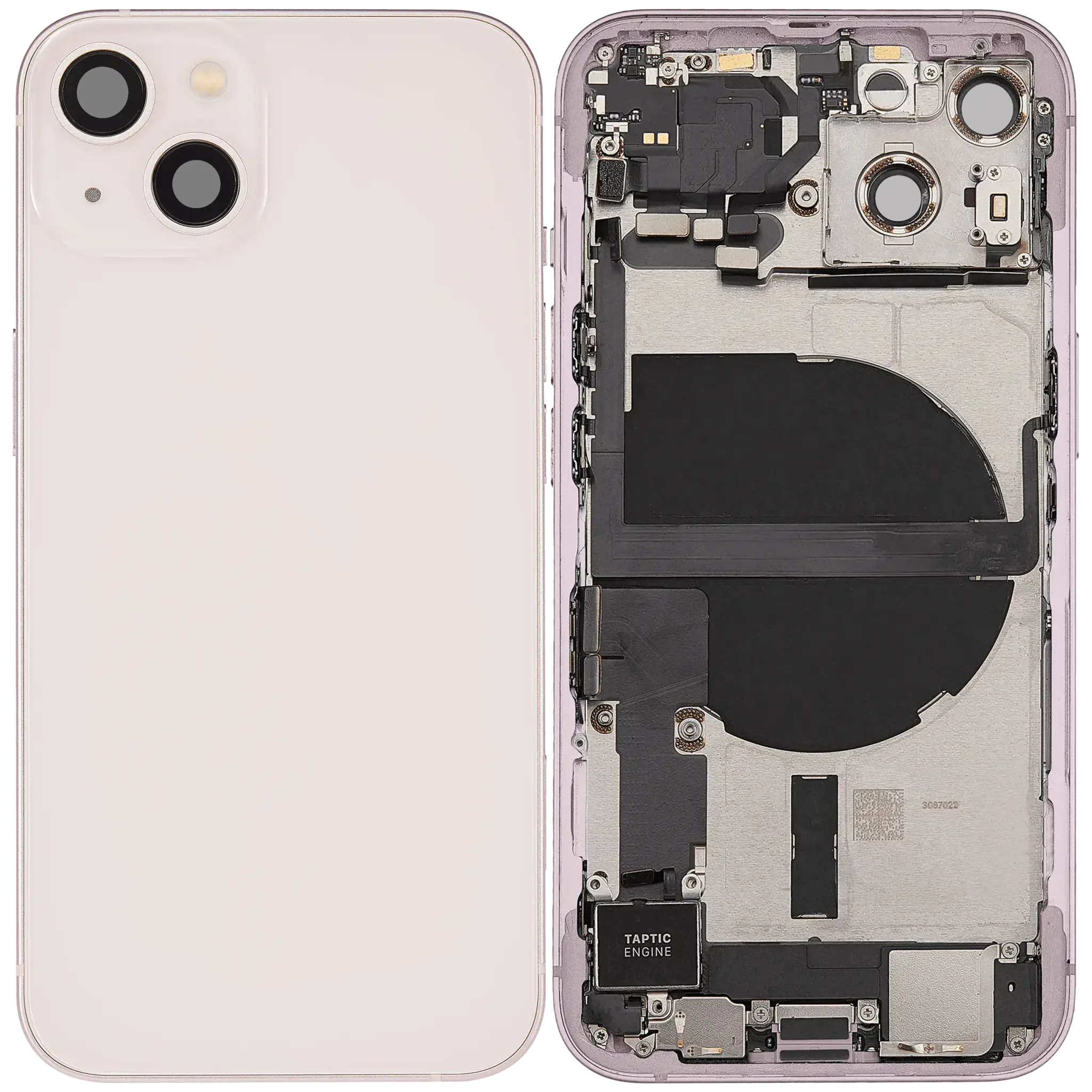 Back Housing with Simtray / Charging port & Small Parts For IPhone 13 Pink - MT Tech