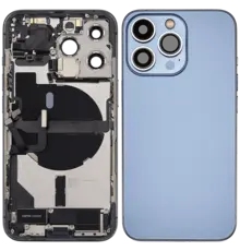 Back Housing with Simtray / Charging port & Small Parts For IPhone 13 Pro Sierra Blue - MT Tech