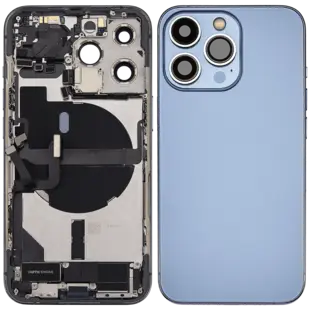 Back Housing with Simtray / Charging port & Small Parts For IPhone 13 Pro Sierra Blue - MT Tech