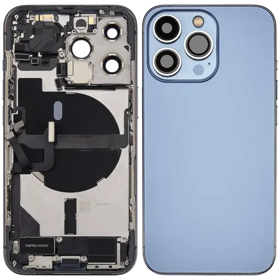 Back Housing with Simtray / Charging port & Small Parts For IPhone 13 Pro Sierra Blue - MT Tech