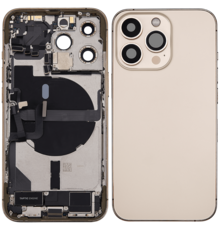 Back Housing with Simtray / Charging port & Small Parts For IPhone 13 Pro Max Gold - MT Tech