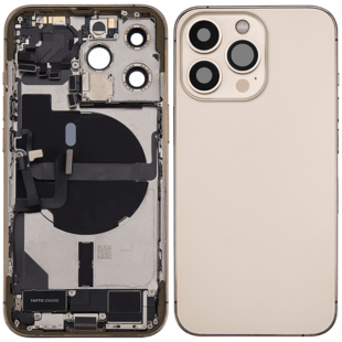 Back Housing with Simtray / Charging port & Small Parts For IPhone 13 Pro Max Gold - MT Tech