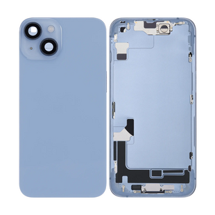 Back Housing with Simtray / Charging port & Small Parts For IPhone 14 Blue - MT Tech