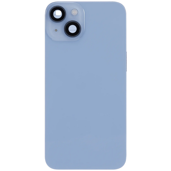 Back Housing with Simtray / Charging port & Small Parts For IPhone 14 Blue - MT Tech