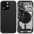 Back Housing with Simtray / Charging port & Small Parts For IPhone 14 Pro Black - MT Tech