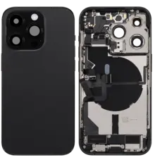 Back Housing with Simtray / Charging port & Small Parts For IPhone 14 Pro Black - MT Tech