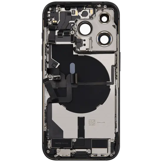 Back Housing with Simtray / Charging port & Small Parts For IPhone 14 Pro Black - MT Tech