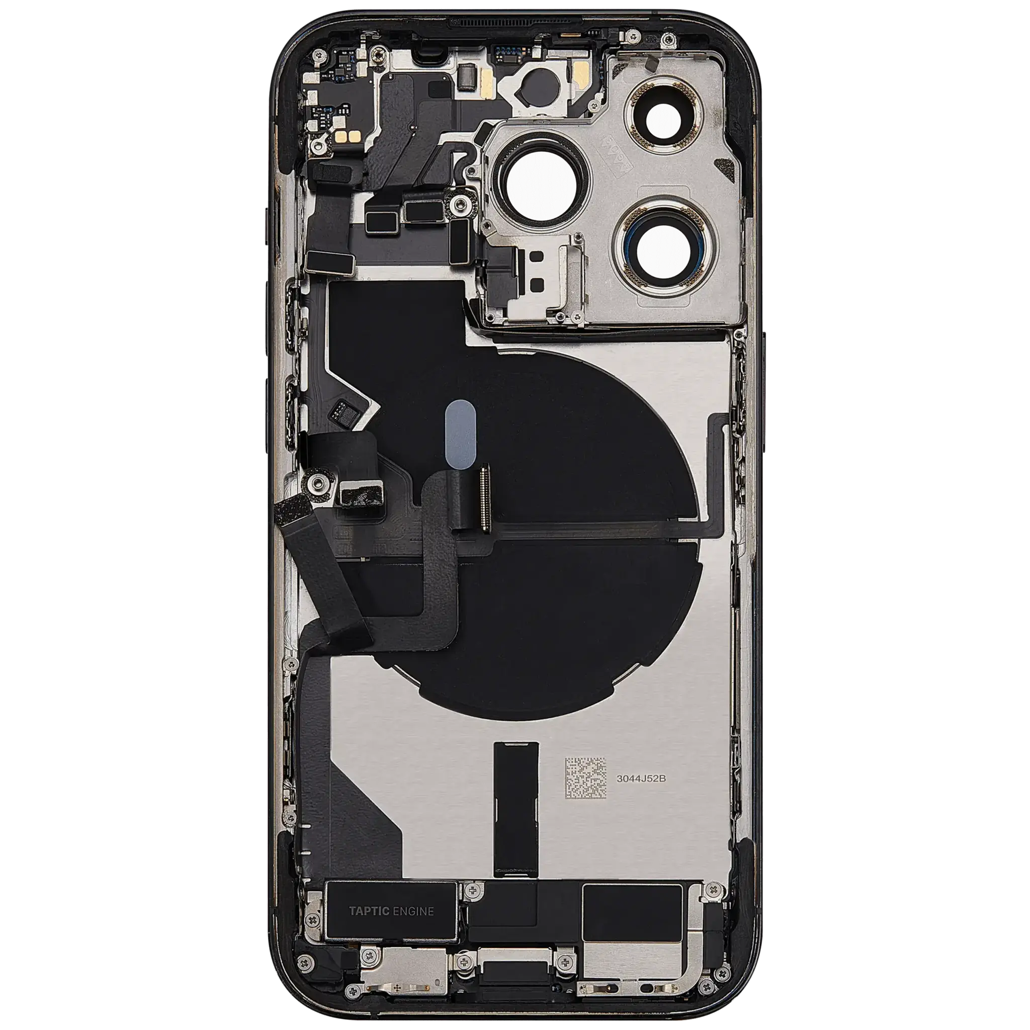Back Housing with Simtray / Charging port & Small Parts For IPhone 14 Pro Black - MT Tech, foto 3 van 4