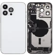 Back Housing with Simtray / Charging port & Small Parts For IPhone 14 Pro Silver - MT Tech