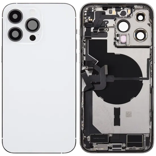 Back Housing with Simtray / Charging port & Small Parts For IPhone 14 Pro Silver - MT Tech