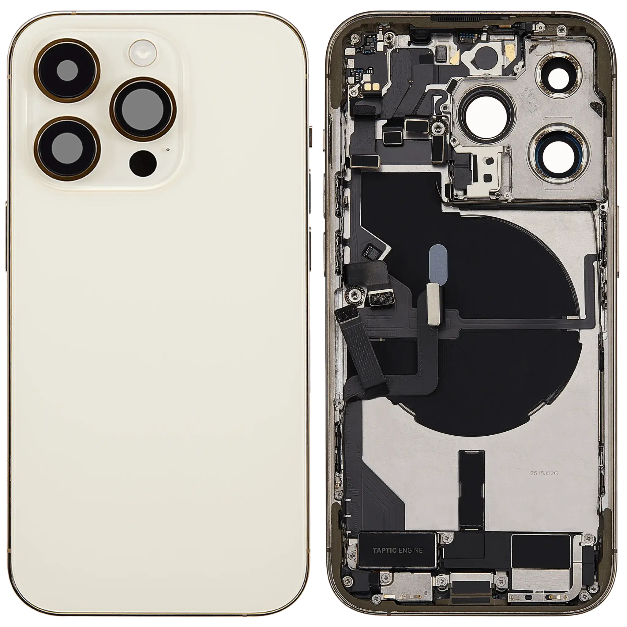Back Housing with Simtray / Charging port & Small Parts For IPhone 14 Pro Gold - MT Tech