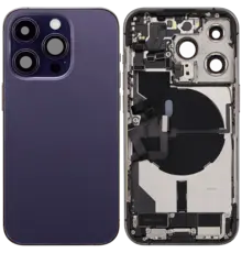Back Housing with Simtray / Charging port & Small Parts For IPhone 14 Pro Deep Purple - MT Tech