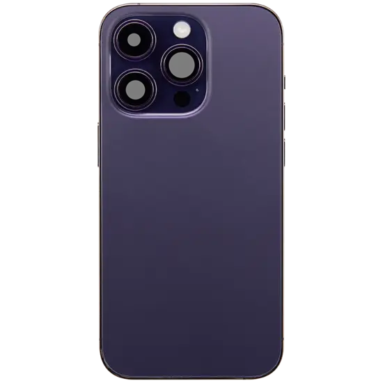 Back Housing with Simtray / Charging port & Small Parts For IPhone 14 Pro Deep Purple - MT Tech
