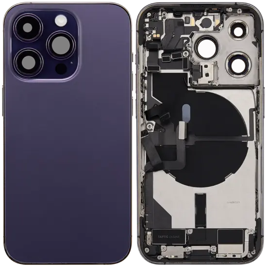 Back Housing with Simtray / Charging port & Small Parts For IPhone 14 Pro Max Deep Purple - MT Tech