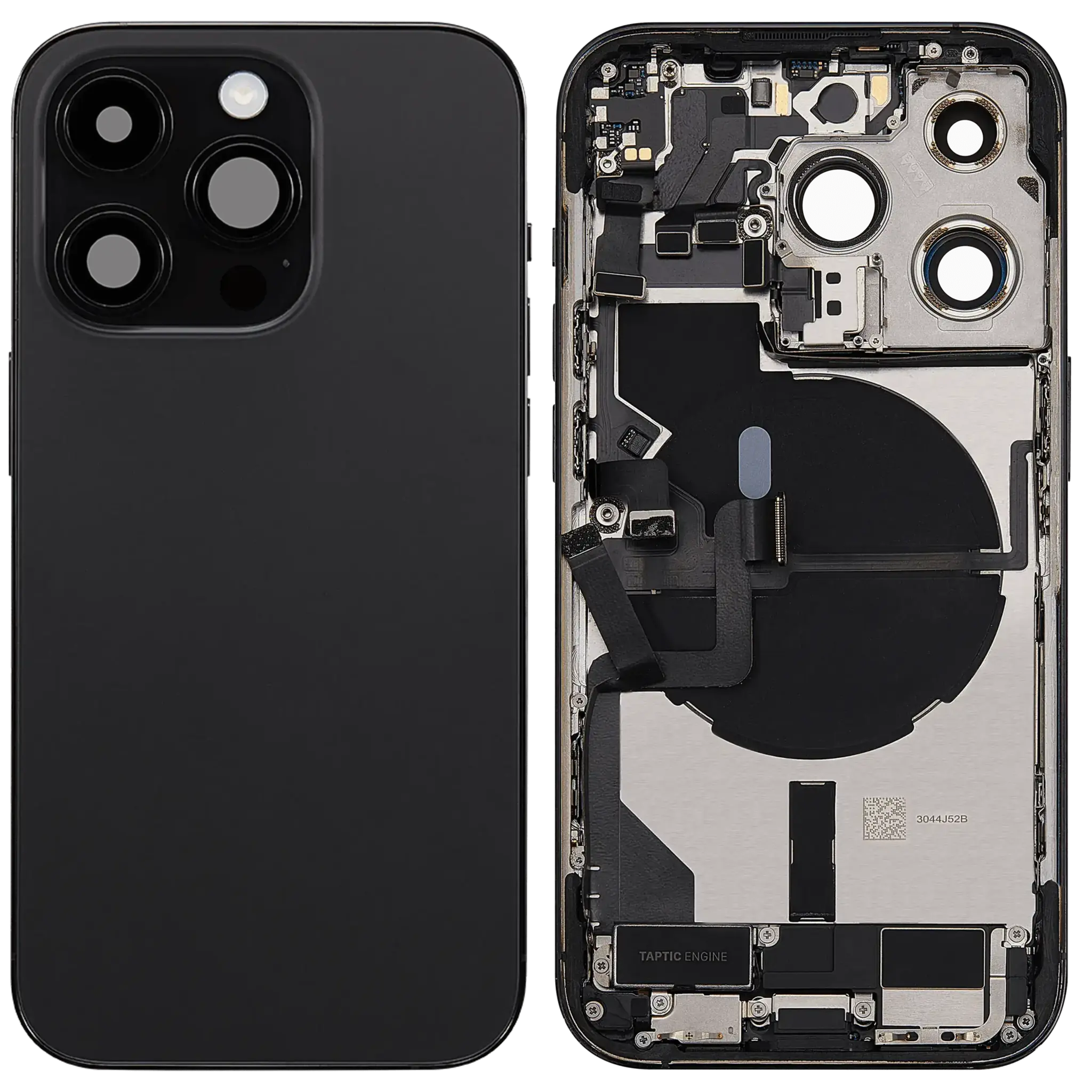 Back Housing with Simtray / Charging port & Small Parts For IPhone 14 Pro Max Black - MT Tech