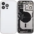 Back Housing with Simtray / Charging port & Small Parts For IPhone 14 Pro Max Silver - MT Tech