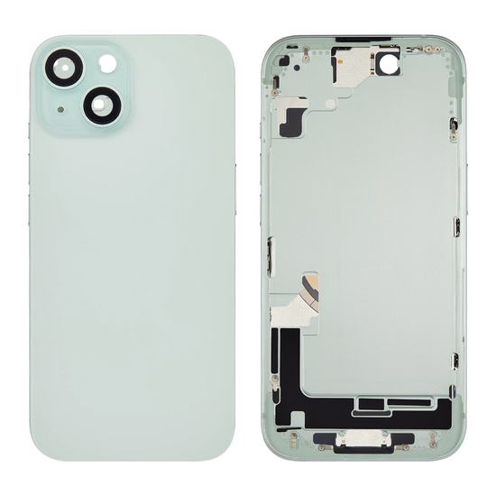Back Housing with Simtray / Charging port & Small Parts For IPhone 15 Green - MT Tech