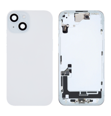 Back Housing with Simtray / Charging port & Small Parts For IPhone 15 Blue - MT Tech