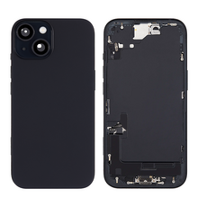 Back Housing with Simtray / Charging port & Small Parts For IPhone 15 plus  Black