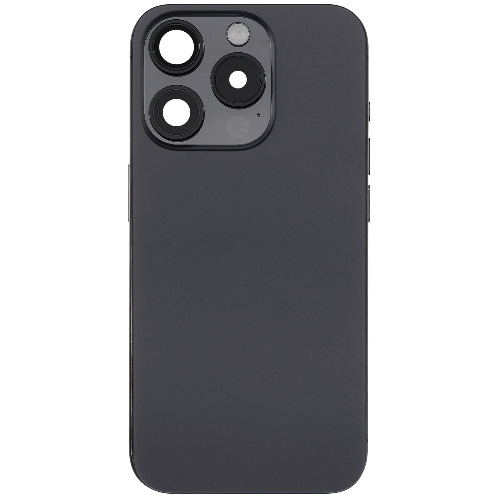 Back Housing with Simtray / Charging port & Small Parts For IPhone 15 Pro Black Titanium - MT Tech, foto 2 van 4