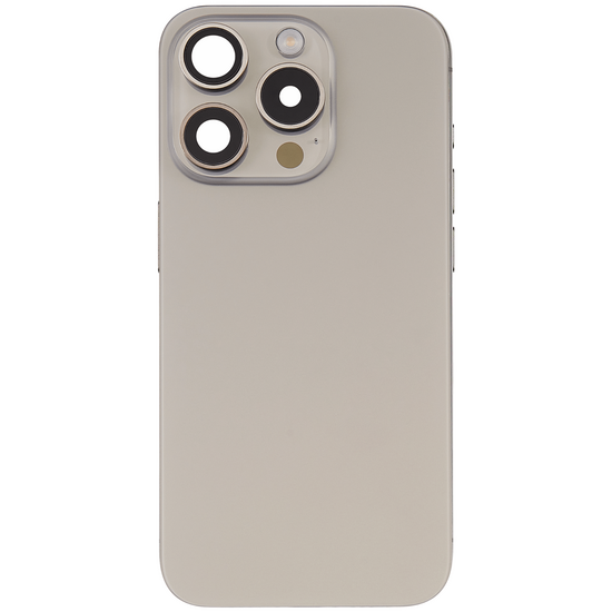 Back Housing with Simtray / Charging port & Small Parts For IPhone 15 Pro Max Natural Titanium - MT Tech