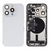 Back Housing with Simtray / Charging port & Small Parts For IPhone 15 Pro Max White Titanium - MT Tech