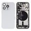 Back Housing with Simtray / Charging port & Small Parts For IPhone 15 Pro Max White Titanium - MT Tech