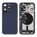 Back Housing with Simtray / Charging port & Small Parts For IPhone 15 Pro Max Blue Titanium - MT Tech